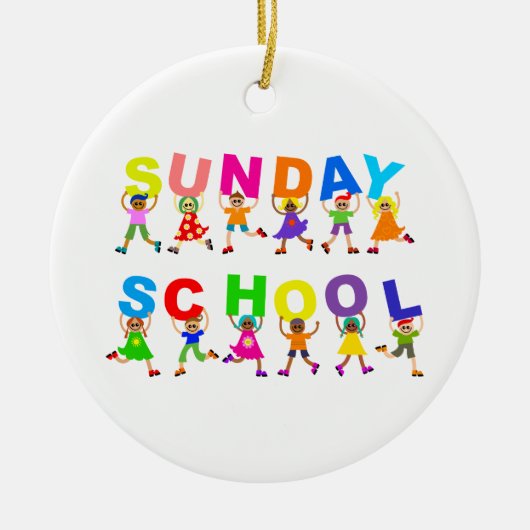 zondagsschool keramisch ornament (Voorkant)