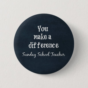 Zondagsschoolleraren Ronde Button 5,7 Cm