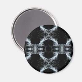 Zonden en Deugden Abstract Zwart Wit Vloeibare Kun Magneet