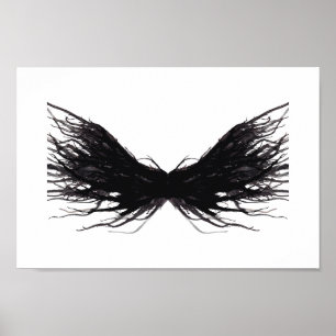 Zonden en Deugden Abstracte Zwarte Alcohol Inkt Ku Poster