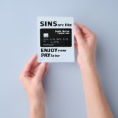 Zonden zijn als creditcards flyer (Hand)
