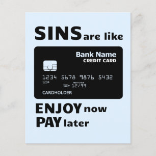 Zonden zijn als creditcards flyer