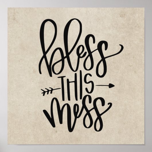 Zonder deze Mess Typografie Living Space Home Deco Poster (Voorkant)