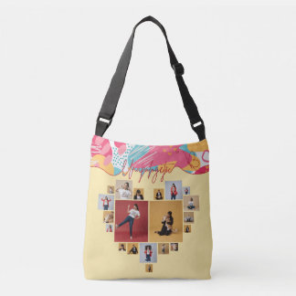 Zonder excuses Persoonlijke Vrouwelijke Fotocollag Crossbody Tas