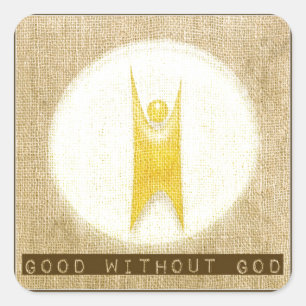 Zonder God Vierkante Sticker