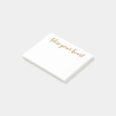 Zonder hart en gouden handschrift post-it® notes (Schuin)