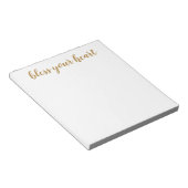 Zonder hart Gold-script Notitieblok (Schuin)