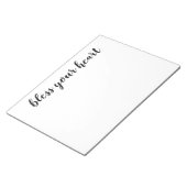 Zonder hart zwart script notitieblok (Schuin)