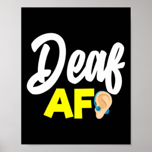 Zonder horen - Doof - Niet in staat om te horen - Poster