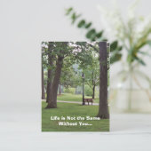 Zonder jou is het leven niet hetzelfde briefkaart (Staand voorkant)