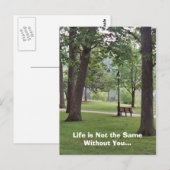 Zonder jou is het leven niet hetzelfde briefkaart (Voorkant / Achterkant)