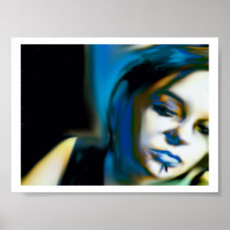 zonder mij blauw poster