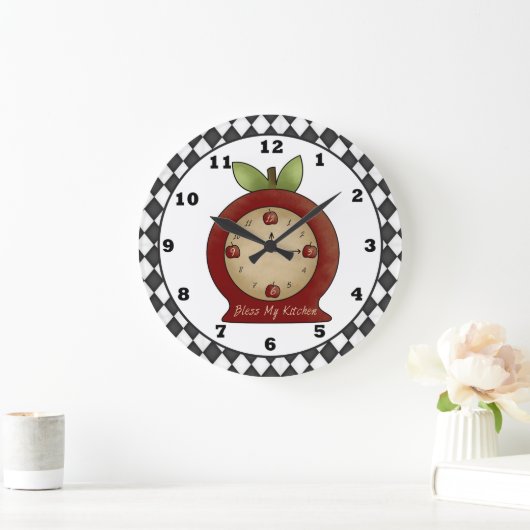 Zonder mijn KItchen-appelklok Grote Klok (Huis)