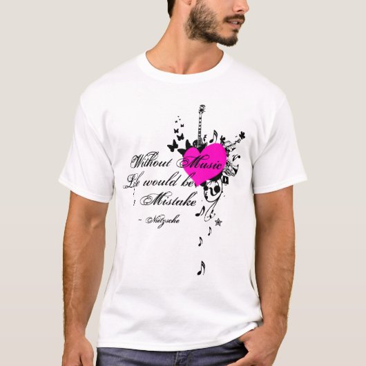 Zonder muziek... t-shirt (Voorkant)