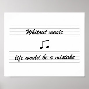 Zonder muziek zou het een vergissing zijn - poster