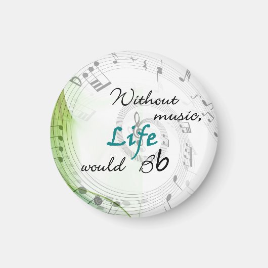 Zonder muziek zou het leven... magneet (Voorkant)