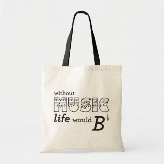 Zonder muziek zou het leven plat zijn tote bag