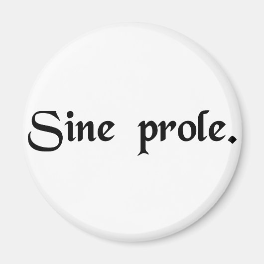 Zonder nakomelingen. magneet (Voorkant)