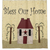 Zonder ons thuisdouchergordijn douchegordijn (Voorkant)