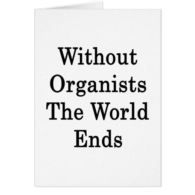 Zonder organisatoren eindigt de wereld (Voorkant)