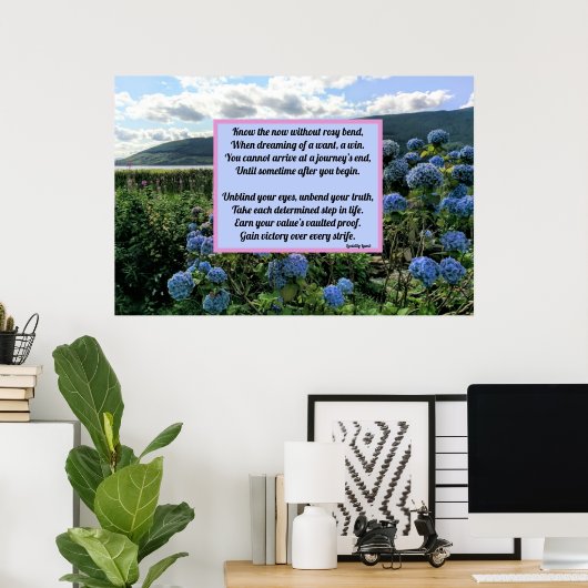 Zonder Rosy Bend Poster (Thuiskantoor)