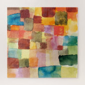 Zonder titel abstracte waterverf vierkantjes - Pau Legpuzzel (Horizontaal)