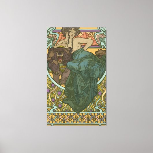 Zonder titel door Alphonse Mucha (1902) Canvas Afdruk (Voorkant)