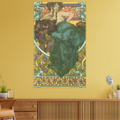 Zonder titel door Alphonse Mucha (1902) Canvas Afdruk (Insitu (Woonkamer))