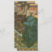 Zonder titel door Alphonse Mucha (1902) Menu (Voorkant / Achterkant)