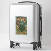 Zonder titel door Alphonse Mucha (1902) Sticker (Koffer)