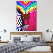 Zonder titel Flamboyant Canvas Afdruk (Insitu (Slaapkamer))
