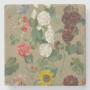 Zonder Titel (Flowers) (olie aan boord) Stenen Onderzetter