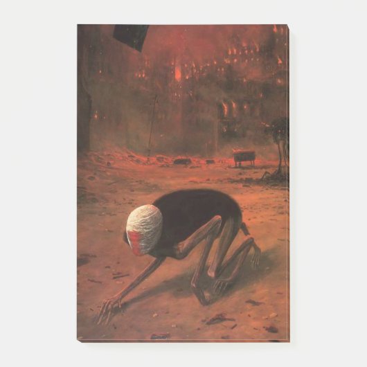 Zonder Titel (The Creature) van Zdzislaw Beksinski Post-it® Notes (Voorkant)