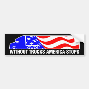 Zonder vrachtwagens houdt Amerika Semi Truck US Fl Bumpersticker