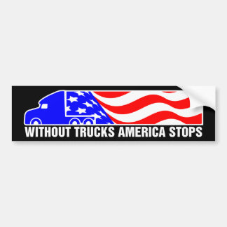 Zonder vrachtwagens houdt Amerika Semi Truck US Fl Bumpersticker