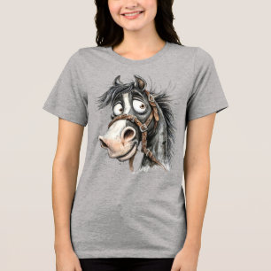 zonderlinge paard Tri-Blend shirt