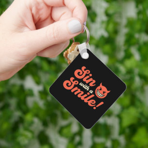 Zondig met een Glimlach Sleutelhanger