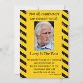 Zone de construction de l'entrepreneur Invitation  (Dos)