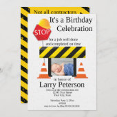 Zone de construction de l'entrepreneur Invitation  (Devant / Derrière)