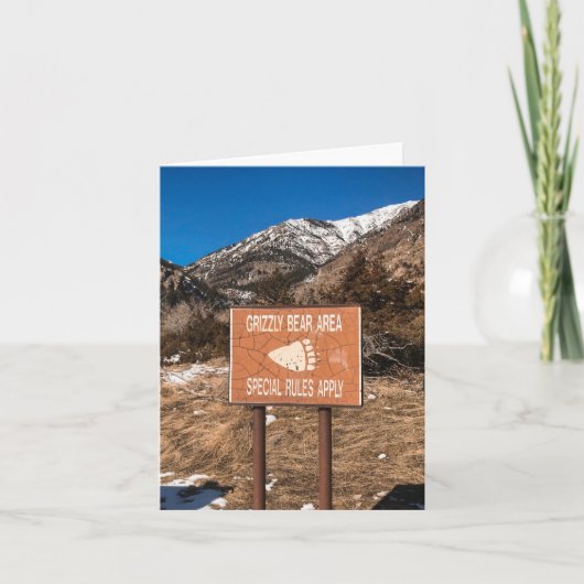 Zone de Grizzly - Carte 4" x 5.6" (Devant)