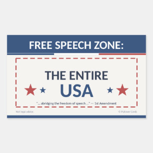 Zone de libre expression : États-Unis Autocollant