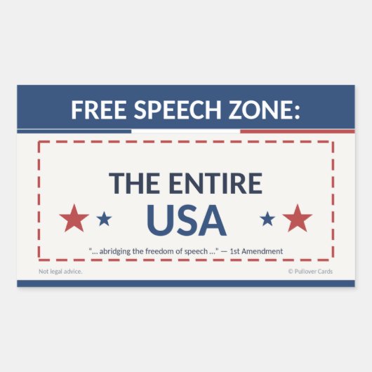 Zone de libre expression : États-Unis Autocollant (Devant)