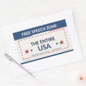 Zone de libre expression : États-Unis Autocollant (Enveloppe)