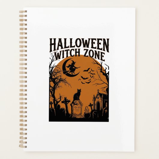 Zone de sorcière d'Halloween Cimetière de chat noi (Devant)