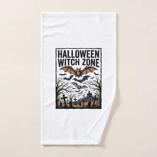 Zone de sorcière d'Halloween Dessin de chauves-sou (Serviette à main)