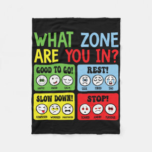 Zone Of Regulation voor schoolbegeleider Mentale G Fleece Deken