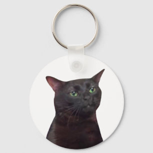 Zoned Out Cat Meme Dubbelzijdige Sleutelhanger