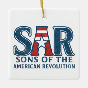 Zonen van de Amerikaanse Revolutie SAR ster USA Keramisch Ornament