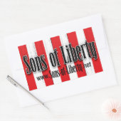 Zonen van Liberty FLAG sticker (Envelop)