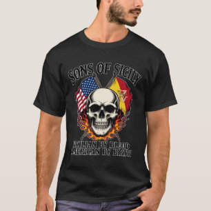 Zonen van Sicilië Siciliaans van bloed Amerikaans T-shirt